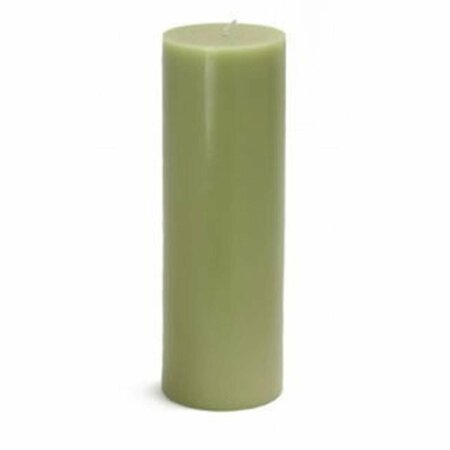 ZEST CANDLE CPZ-100-12 3 x 9 in. Sage Green Pillar Candles, 12PK CPZ-100_12